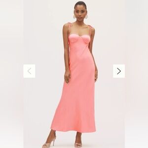 BHLDN Calista Sweetheart Shell Satin Charmeuse Maxi Slip Gown